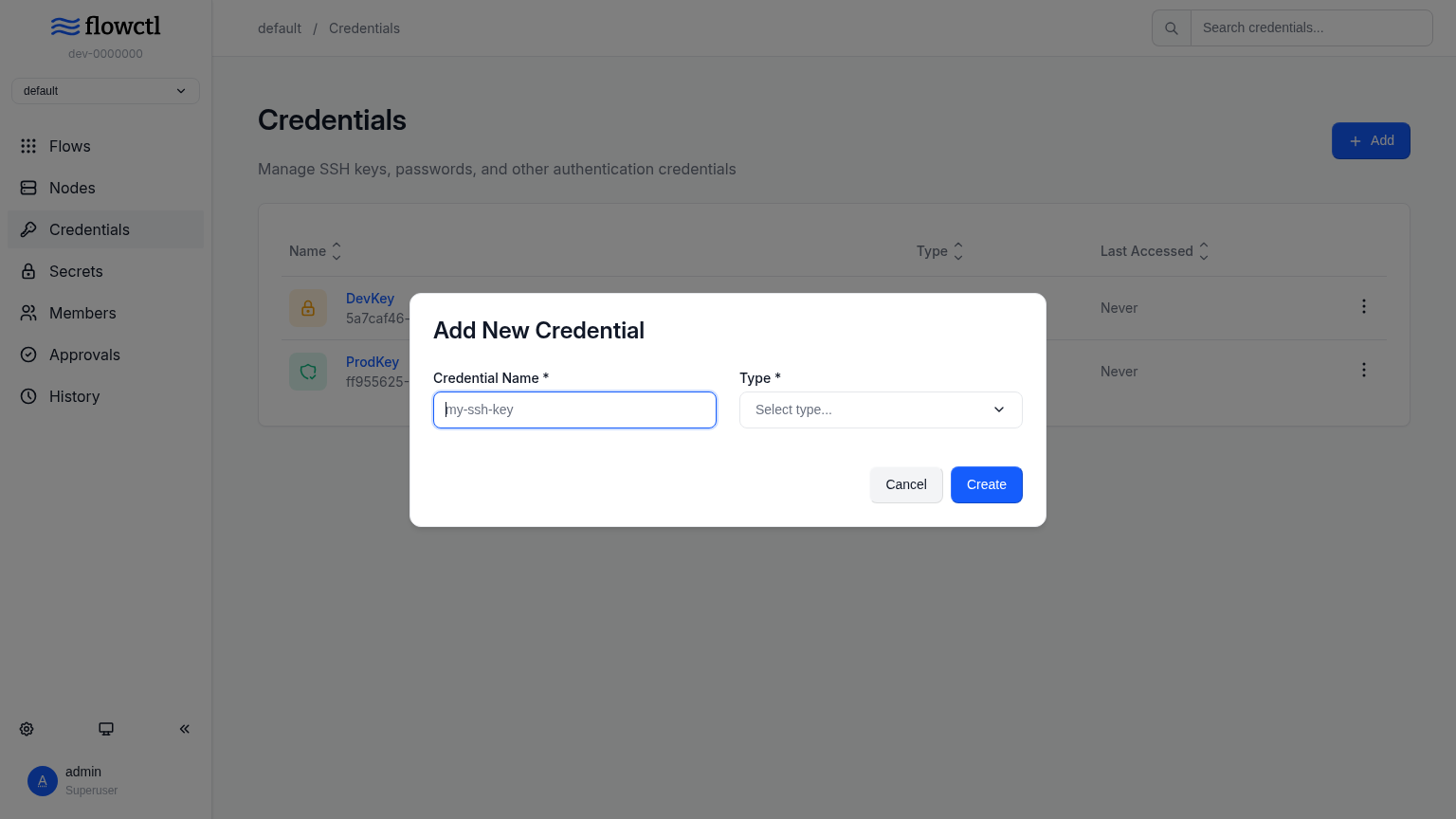Create Credential